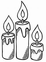Printable Christmas Candle Coloring Page  Free sketch template