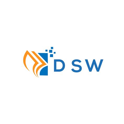 DSW credit repair accounting logo design on white background. DSW ...