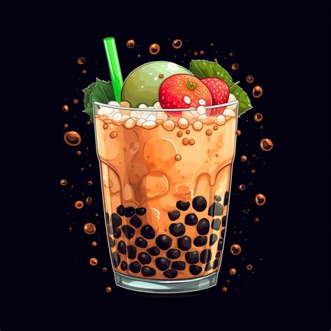 Premium AI Image | milk tea boba