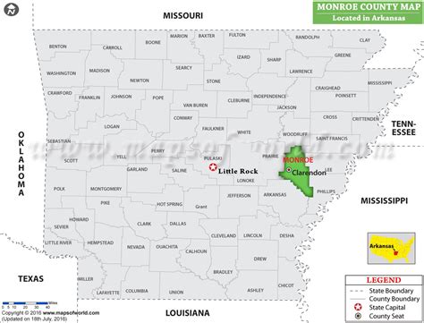 Monroe County Map, Arkansas