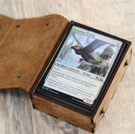 Personalized MTG Deck Box Wood and Leather Box for MTG Card | Etsy