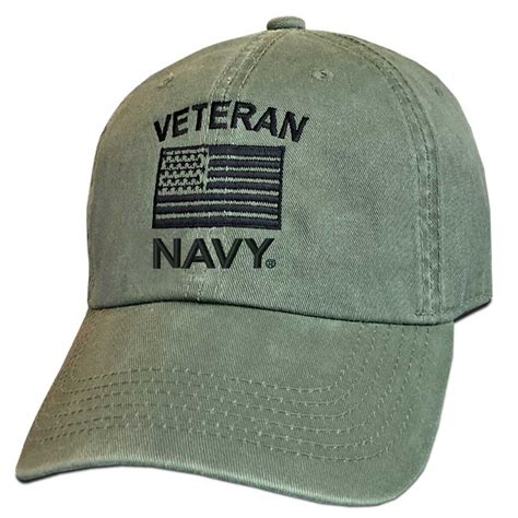 US Navy Veteran Hat with Embroidered Flag | Hats | VetFriends.com