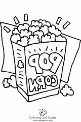 Popcorn Coloring Pages FREE 2025  Coloring And Learn sketch template