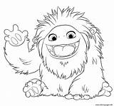 Abominable Yeti Kids Animation Coloring page Printable sketch template