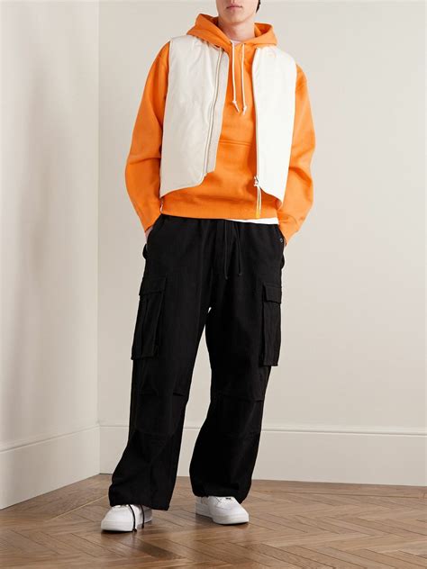 Nike - Solo Swoosh Cotton-Jersey Hoodie - Orange Nike