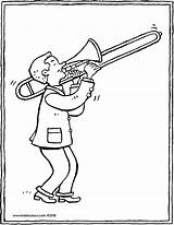 Trombone Coloring Pages  Nation sketch template