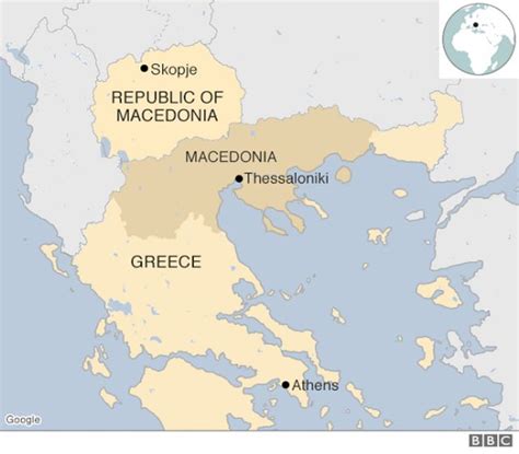 マケドニア、「北マケドニア共和国」に改名へ ギリシャとの国名論争決着目指す - BBCニュース