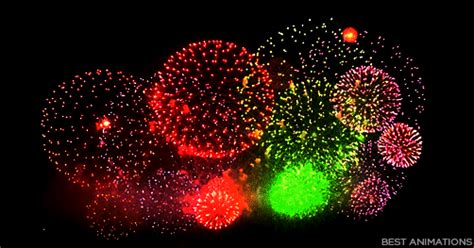 Realistic Colorful Fireworks Gif