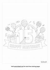 Happy 15th Birthday Coloring Page  Kidadl sketch template