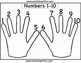 Hand Worksheet – Finger Counting 1 10 Number / FREE  sketch template