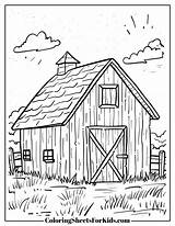 Barn Coloring Pages Free Downloads  Sheets For Kids sketch template