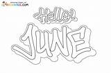 June Coloring Pages sketch template