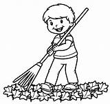 Raking Leaves Clip Art Clipartsco Sketch Coloring Page sketch template