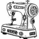 Página Para Colorear De Máquinas coser Vintage · Creative Fabrica sketch template