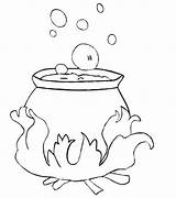 Witches Cauldron  Halloween coloring Pictures Drawings sketch template