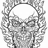 Ornate Skull Coloring Page · Creative Fabrica sketch template