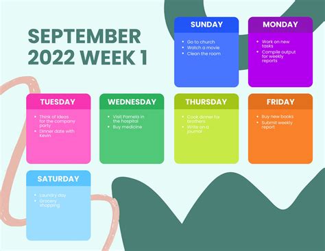 2022 Weekly Calendar Template Word – Printable Template Calendar