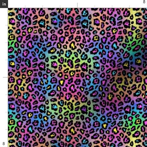 Cheetah Rainbow Animal Print Fabric Cheetah Wild Colorful - Etsy