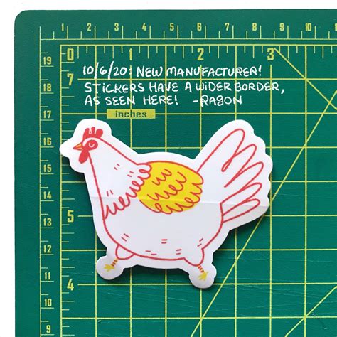 Chicken Sticker Waterproof Vinyl | Etsy