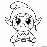 Cute Christmas Elf Coloring Page 61384 48581 sketch template