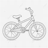 Halaman Mewarnai Sepeda Gratis Menguraikan Gambar Sketsa Vektor  sketch template