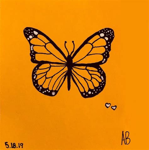 Pin by Aya Bahar on Jean design | Easy butterfly drawing, Butterfly drawing, Butterfly art drawing