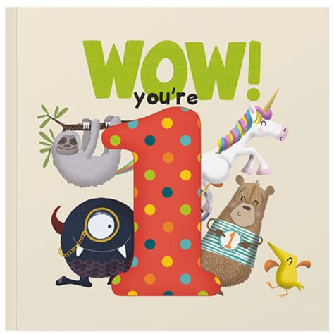 WOW! You're One - Birthday Book| Personalised 1st Birthday Gifts | Baby ...