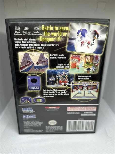 Sonic Adventure 2 Battle (Nintendo GameCube, 2004) Complete CIB MINT ...