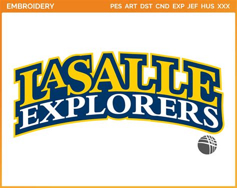 La Salle Explorers - Wordmark Logo (2004) - College Sports Embroidery Logo in 4 sizes & 8 formats