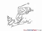 Olympic Skiing Coloring Pages sketch template