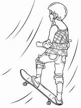 Skateboarding coloring Pages sketch template