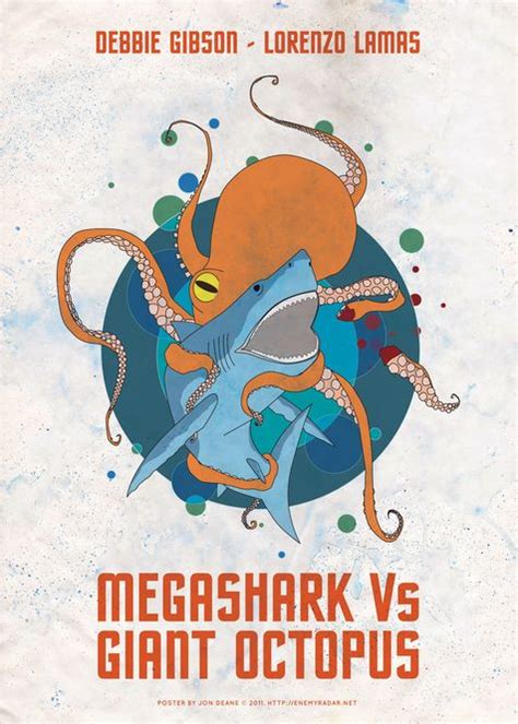 Mega Shark vs Giant Octopus by Jon Mark Deane | Film art, Movie poster art, Poster prints