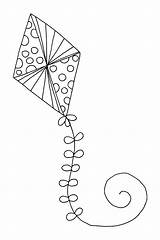 Kite Coloring Page Printable sketch template