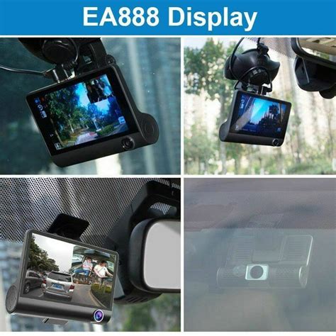 G-Sensor Dash Cam 1080P FHD DVRบันทึกการขับขี่รถยนต์ 4 หน้าจอLCD 170 ...