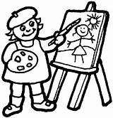 Artist Coloring Pages sketch template