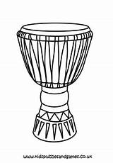 Djembe Colouring Page  Kids Puzzles And Games sketch template