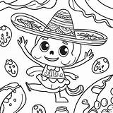 Colorful Mexican Fiesta Coloring Page 551 444 sketch template