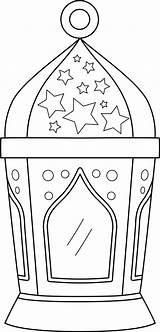 Ramadan Lantern Coloring Page For Kids sketch template