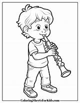 Clarinet Coloring Pages Free To Print  Sheets For Kids sketch template