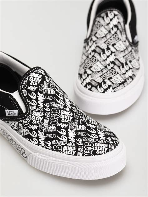 Vans Classic Slip On Shoes (graffiti/black/white)