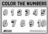 Number Coloring Page 1 10 sketch template