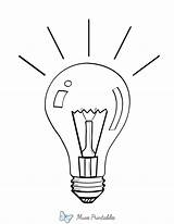 Printable Light Bulb Coloring Page sketch template