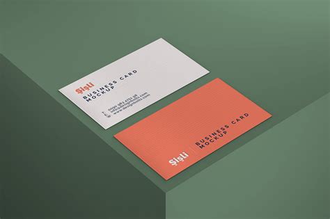 Free Simple Photorealistic Business Card Mockup PSD - Designbolts