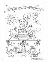 Coloring Pages Birthday Party sketch template