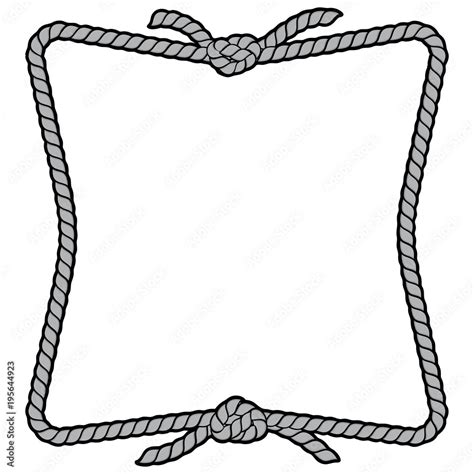 Rope Frame Sign Illustration - A vector cartoon illustration of a couple of Rope Border Frame ...