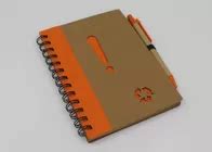 Promotional School Recycled Paper Notebook With Ball Pen 70 Sheets