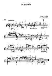 Paganini - Variations "God save the King" for violin | Violin Sheet Music