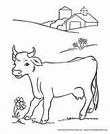 Farm Animal Coloring Pages  Printable Cow Page And Kids sketch template
