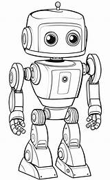 Simple Robot Coloring Pages For Kids – EĞİTİM KÜLTÜR sketch template