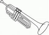 Coloring trombone Picture sketch template
